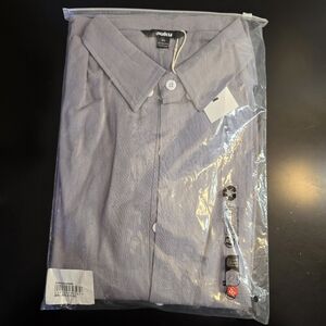 NWT Ouku Men's 3X Blue Button-Down Shirt